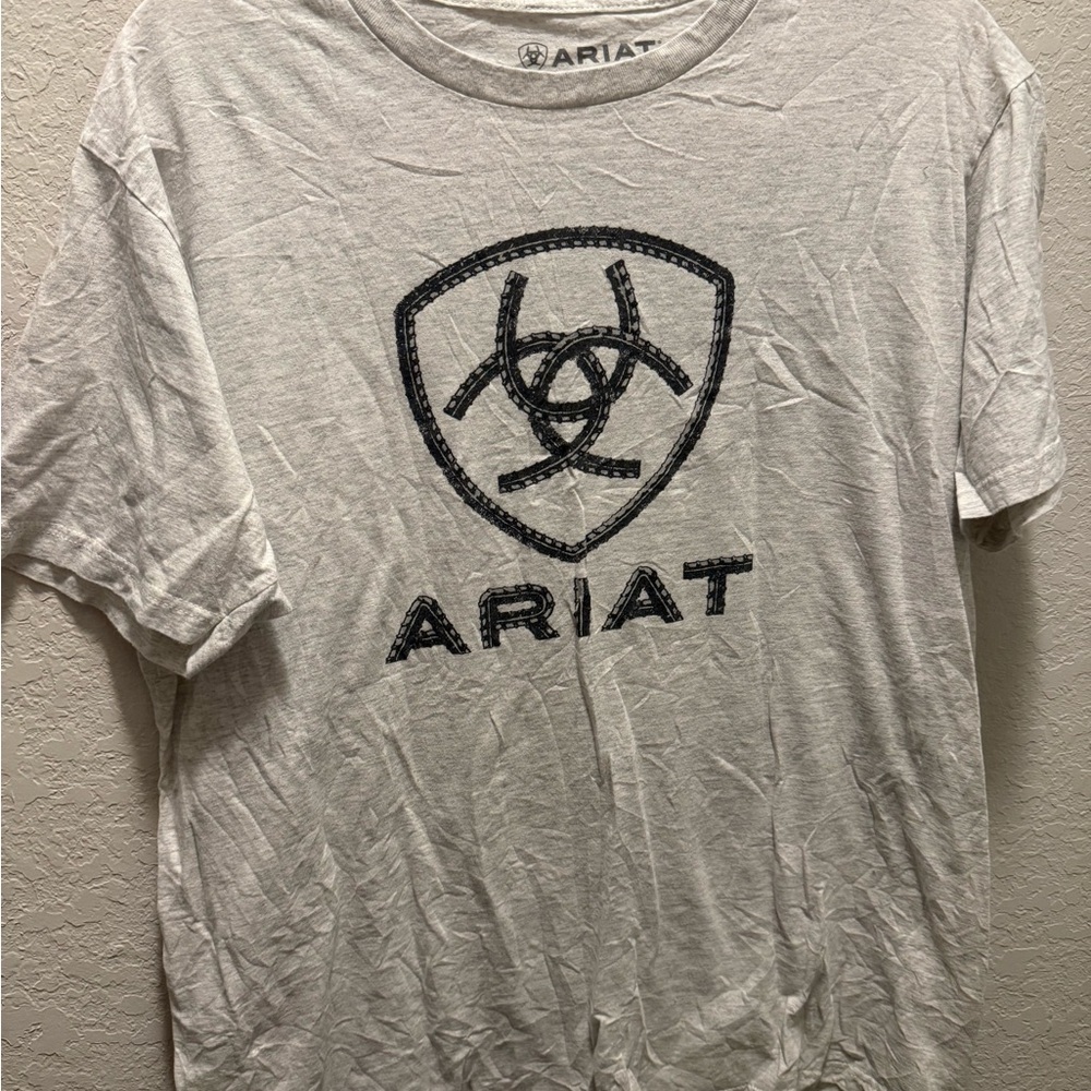 Ariat Tan Grey Graphic Tee Size Large